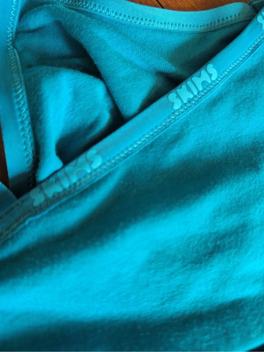 Skims Logo Cotton Demi Unlined Underwire Bra US Size 44 DDDD Blue Comfort [COPY] - Picture 8 of 9